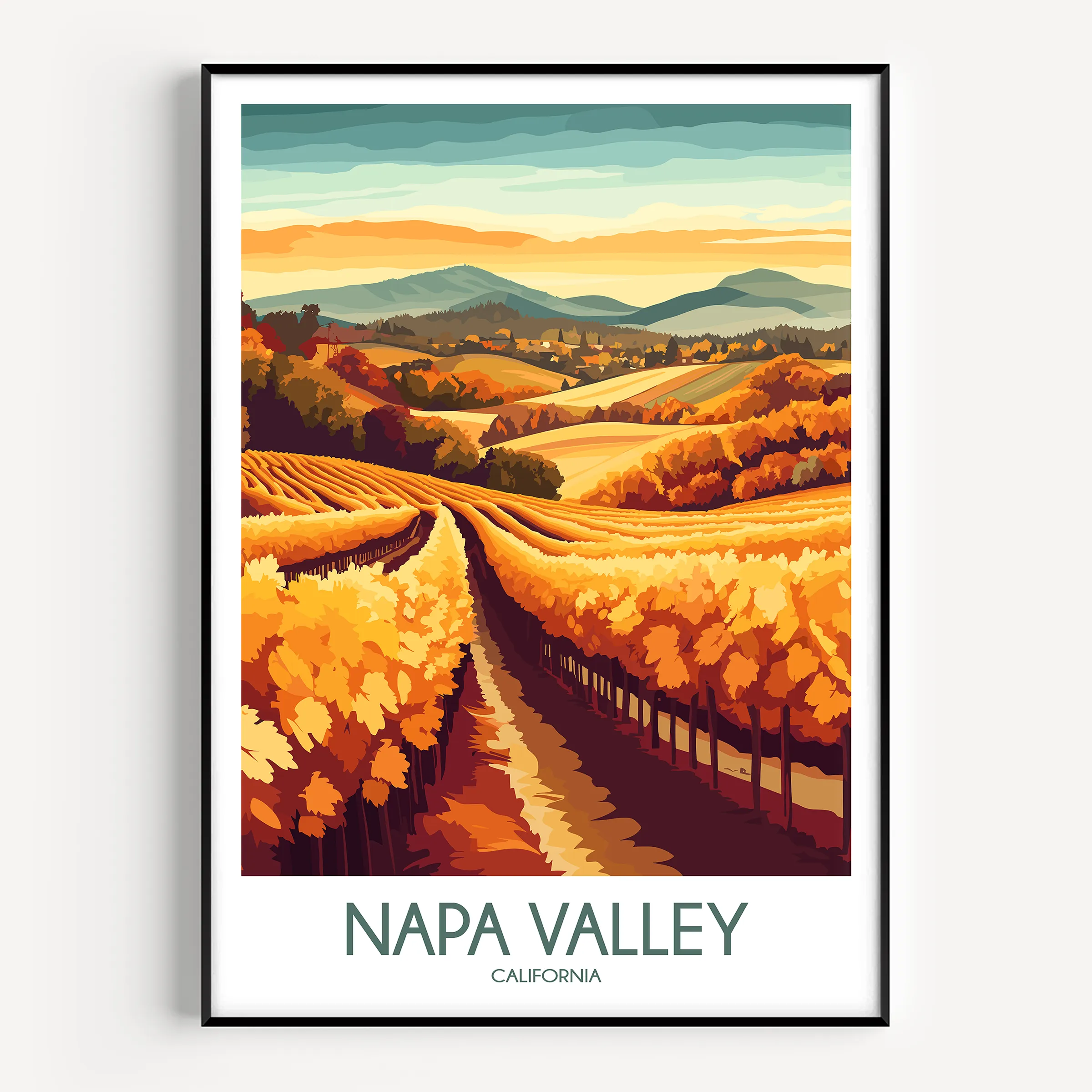 Napa Valley Minimalist Wall Art