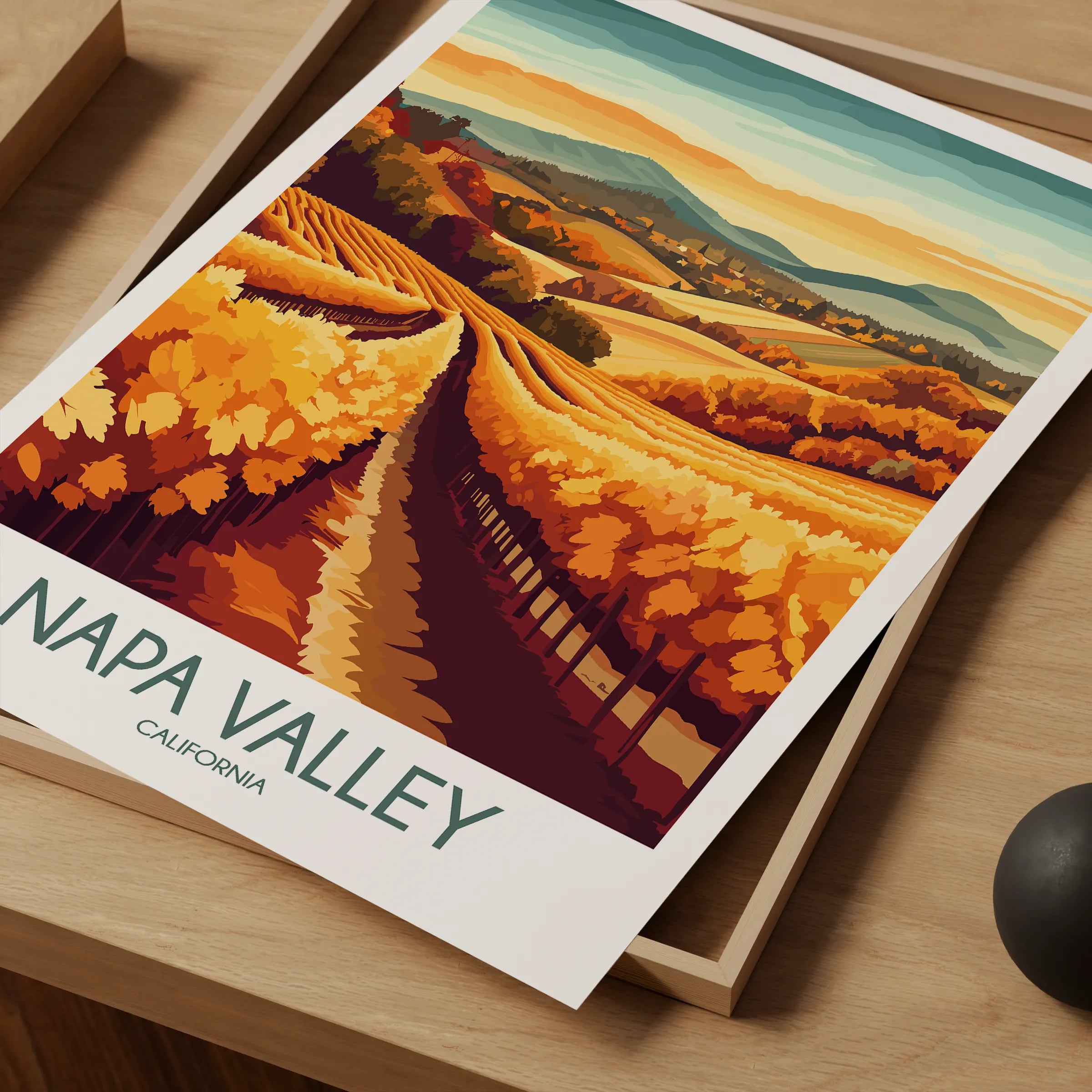 Napa Valley Modern Travel Poster