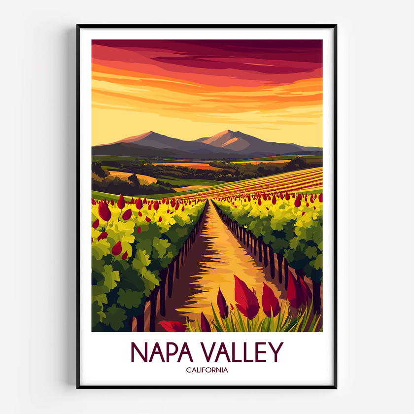 Napa Valley Vineyard Home Office Decor