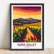 Napa Valley Vineyard Minimalist Wall Art