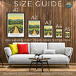 Napa Valley Vineyard Retro Travel Illustration