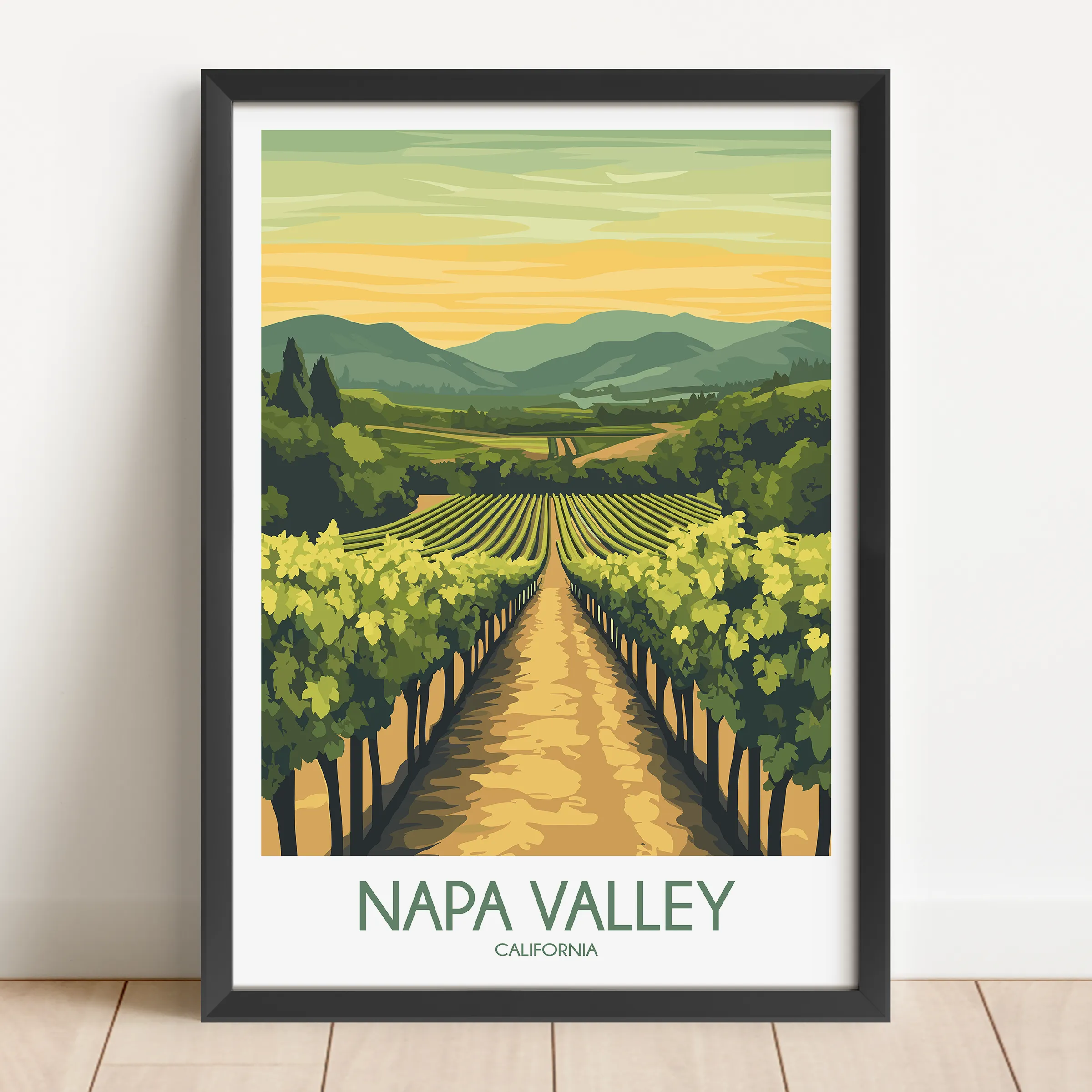 Napa Valley Vineyard Souvenir Poster Print