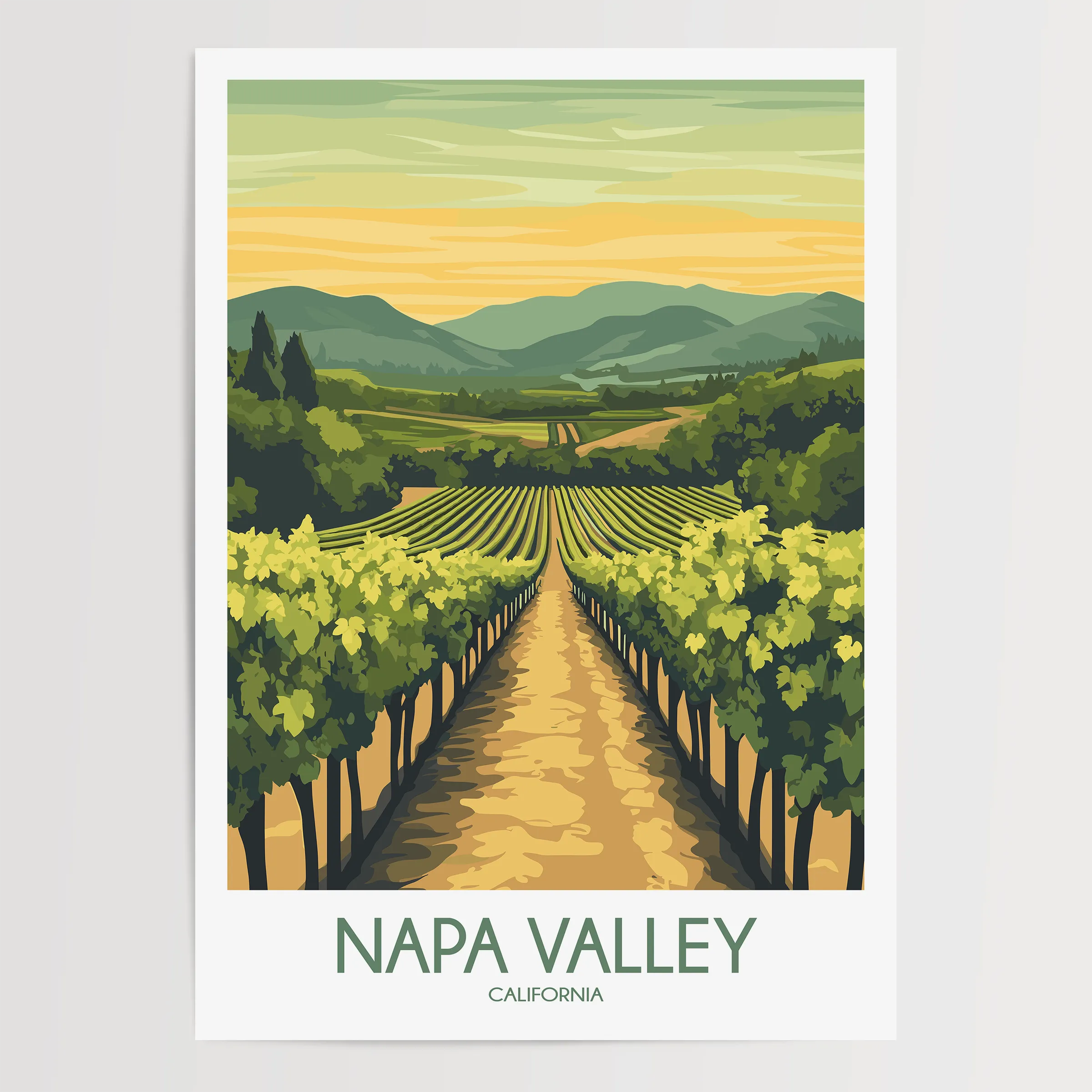 Napa Valley Vineyard Travel Memory Gift