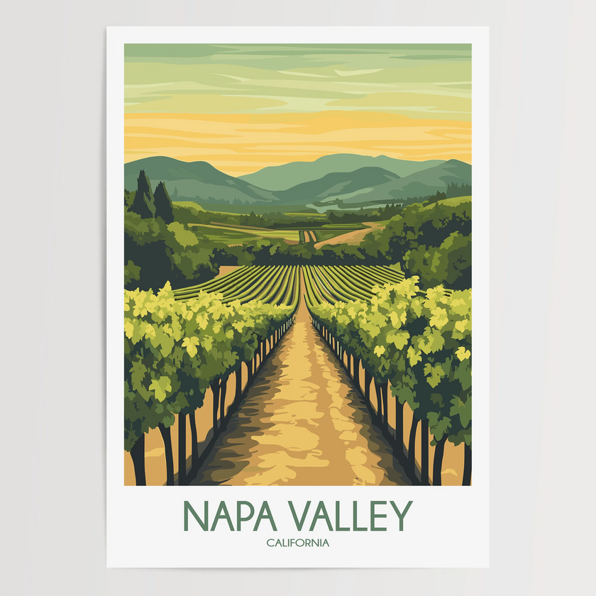 Napa Valley Vineyard Travel Memory Gift