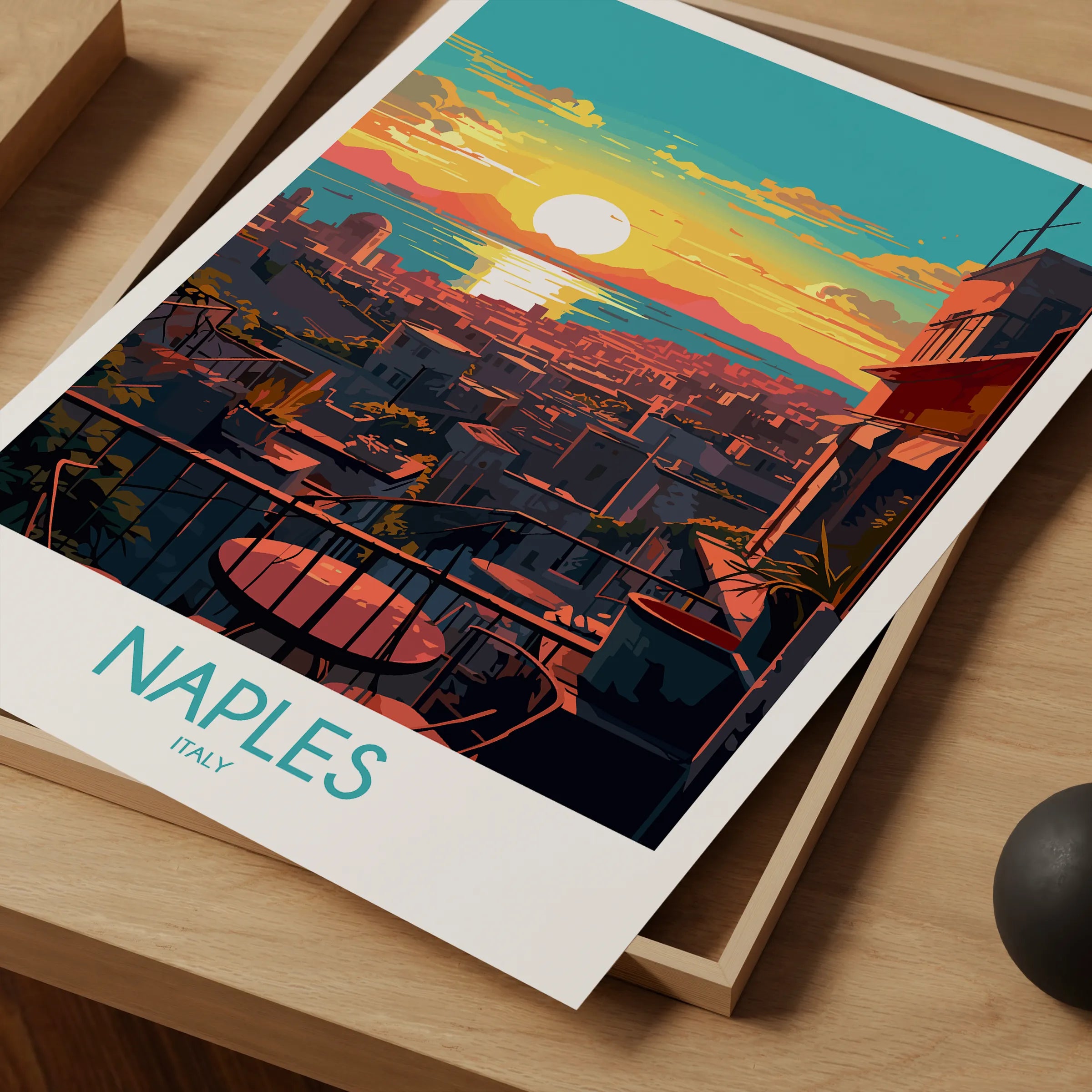Naples Modern Travel Poster
