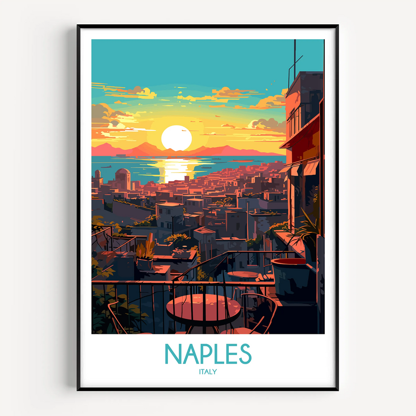 Naples Vintage Style Print