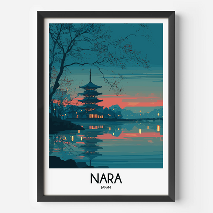 Nara Modern Travel Poster