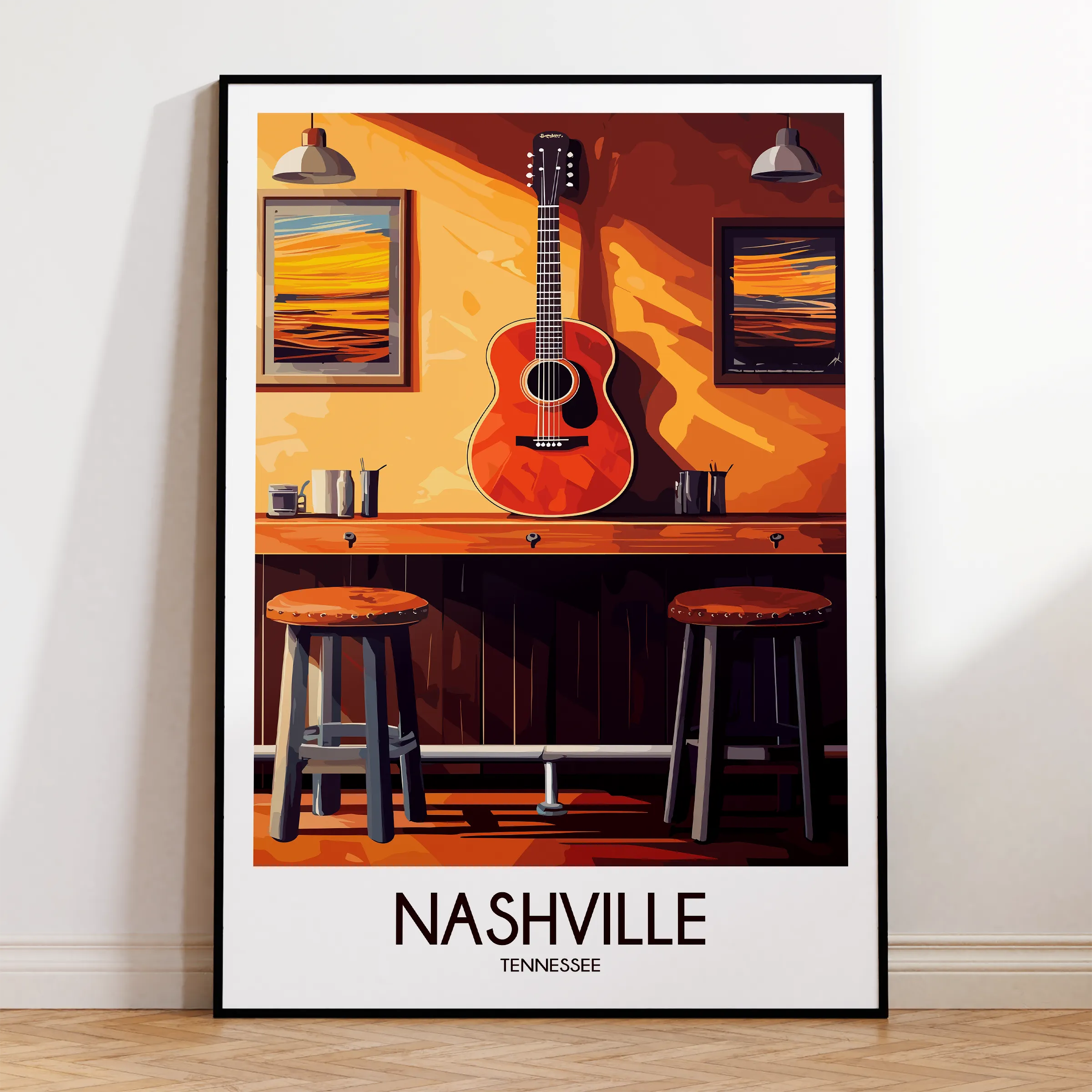 Nashville Modern Travel Poster