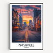 Nashville Retro Travel Illustration