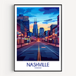 Nashville Retro Travel Illustration