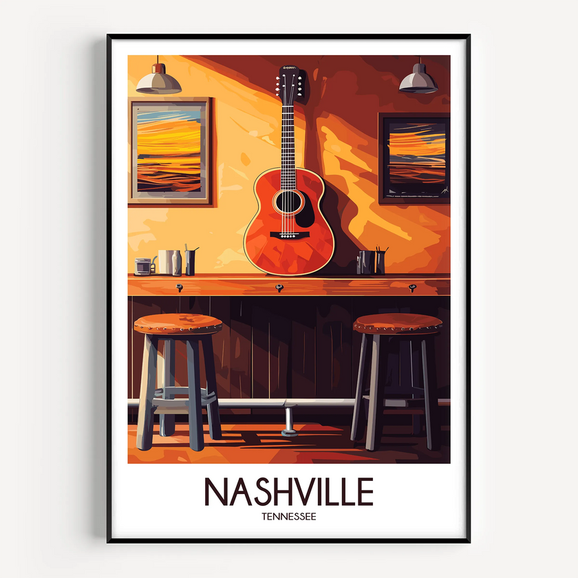 Nashville Retro Travel Illustration