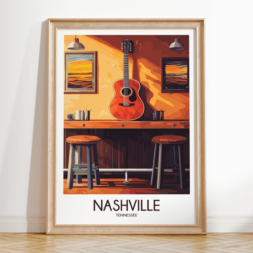 Nashville Vintage Style Print