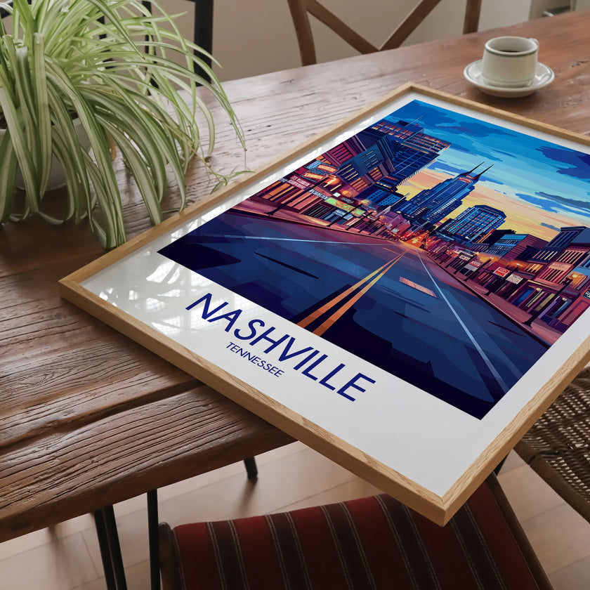 Nashville Vintage Style Print