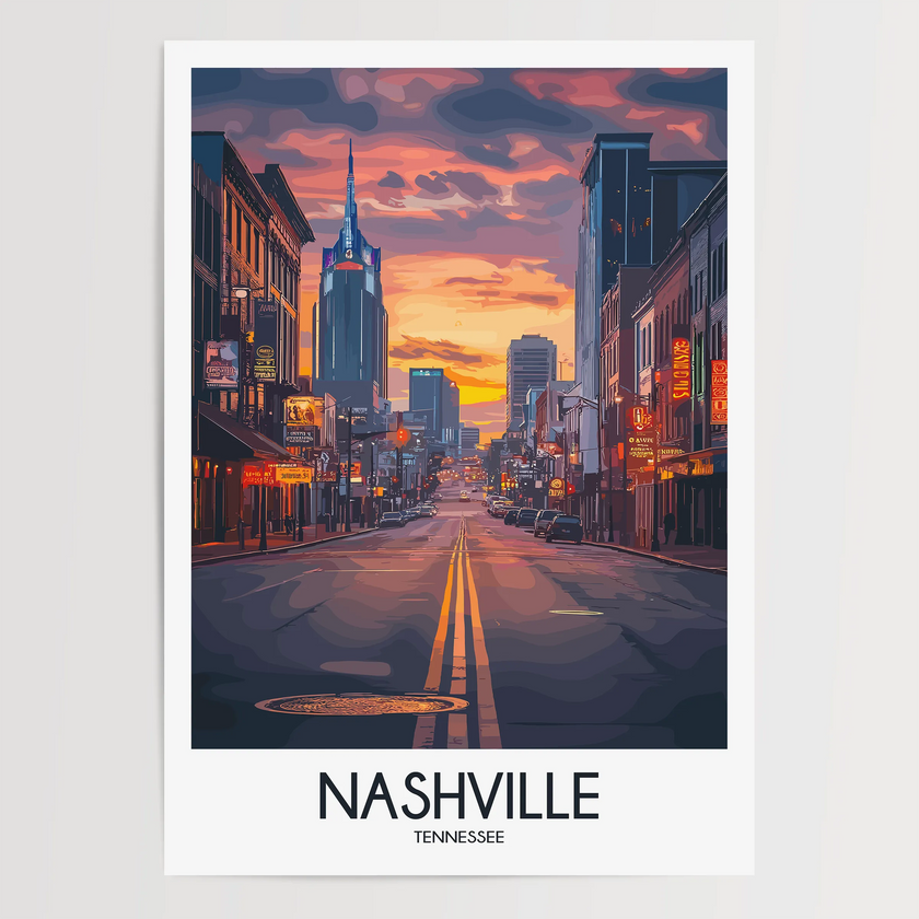 Nashville Vintage Style Print