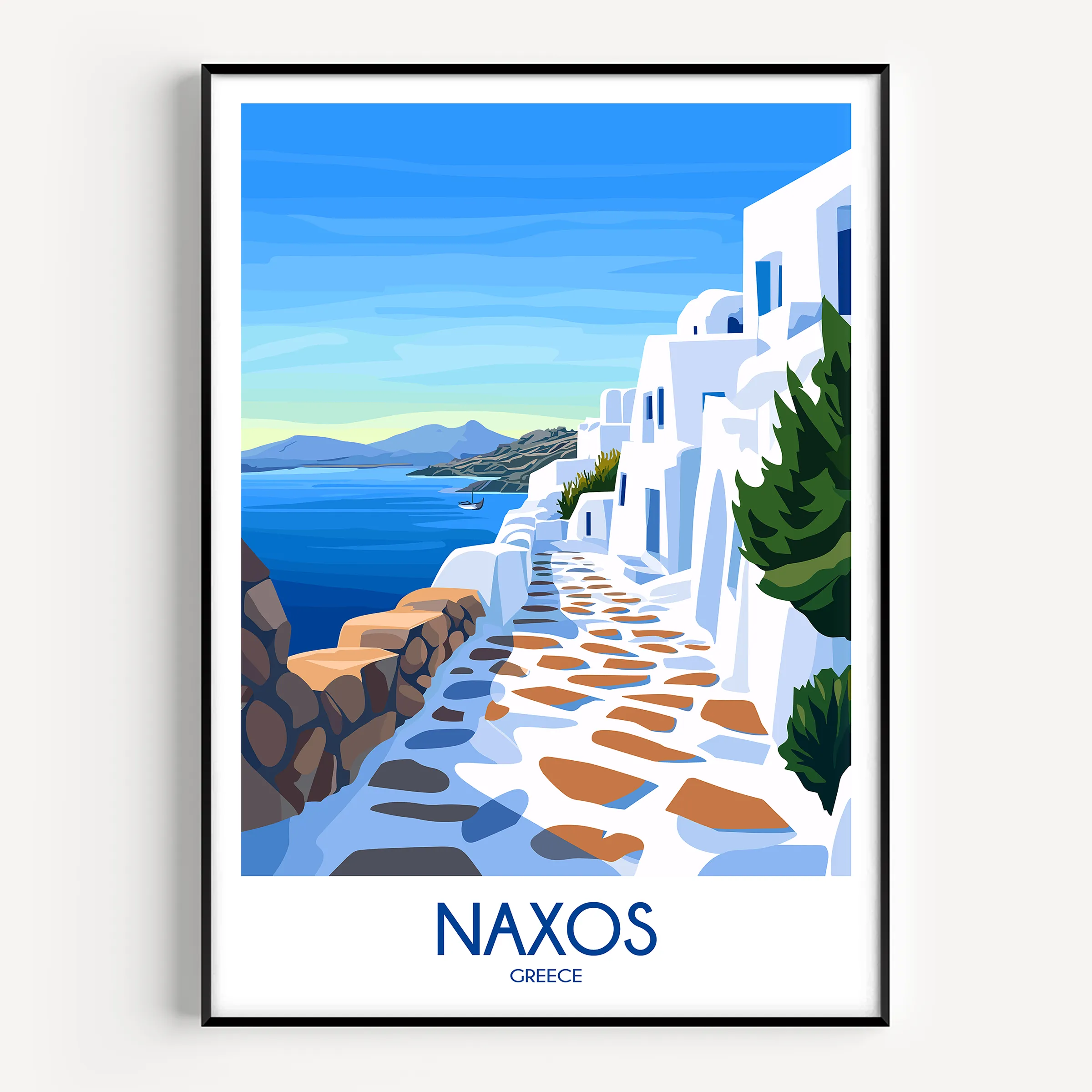 Naxos Modern Travel Poster