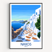 Naxos Modern Travel Poster