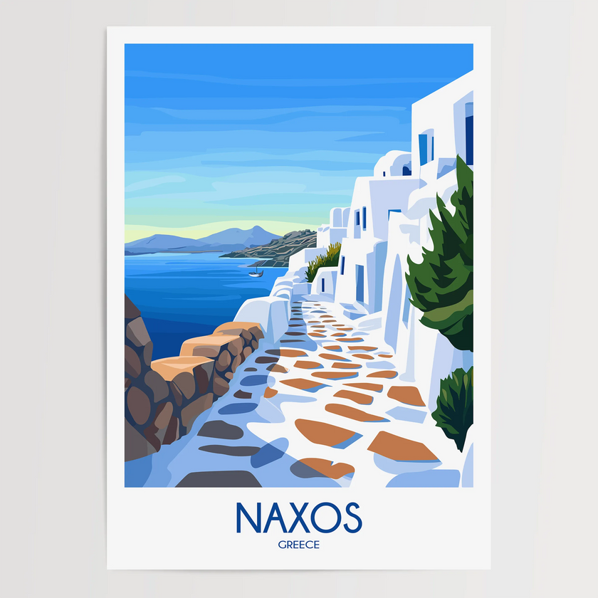 Naxos Retro Travel Illustration