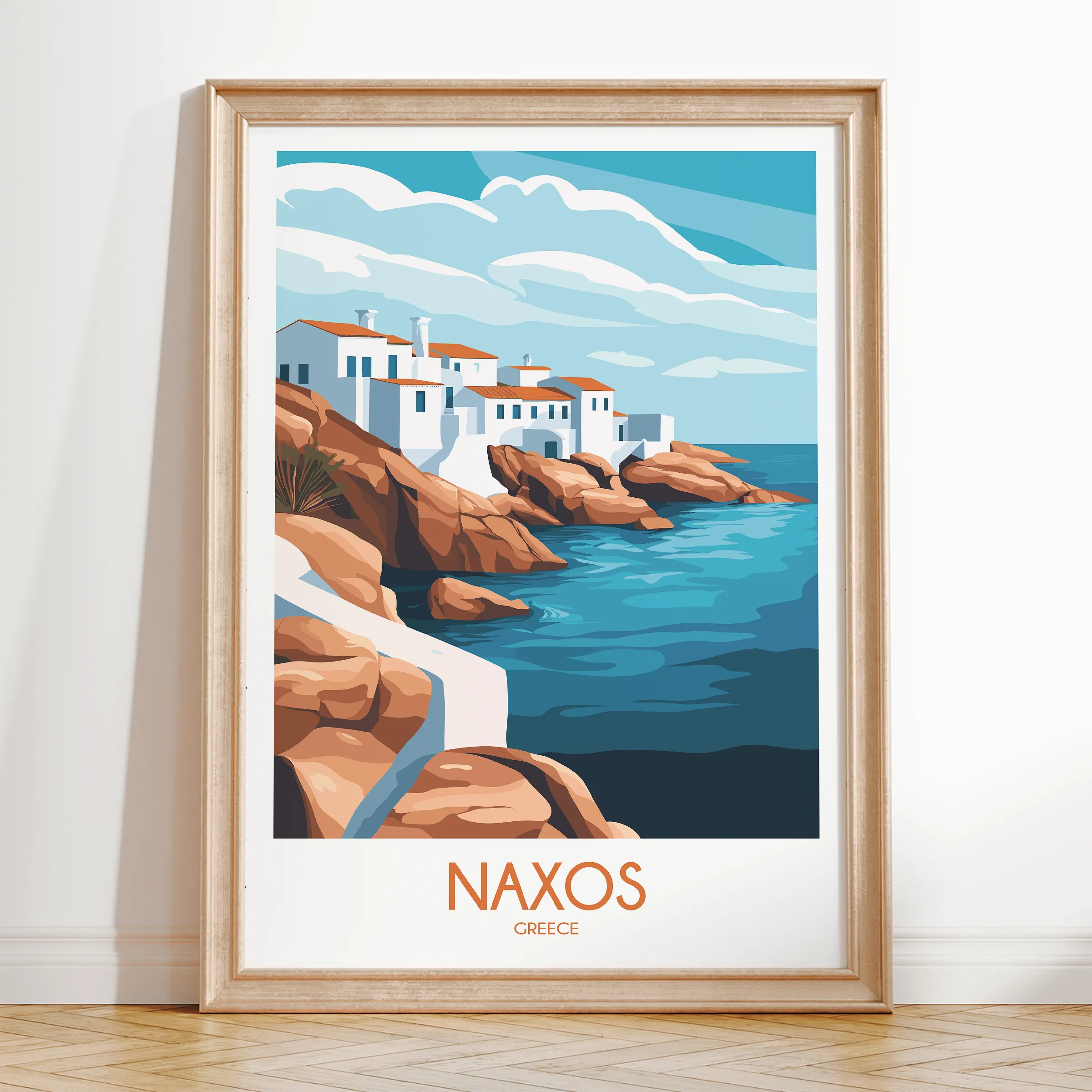 Naxos Vintage Style Print