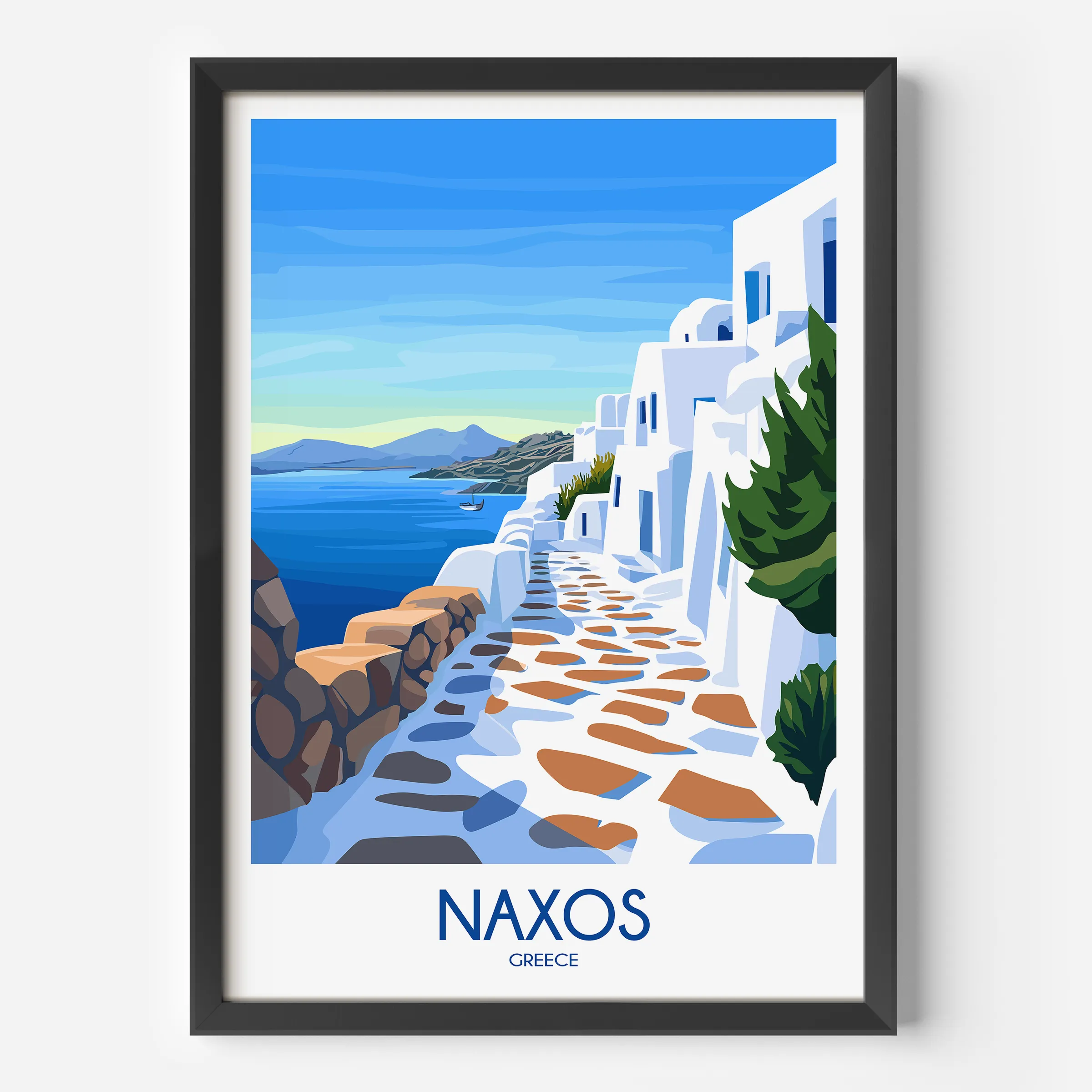 Naxos Vintage Style Print