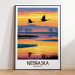 Nebraska Souvenir Poster Print