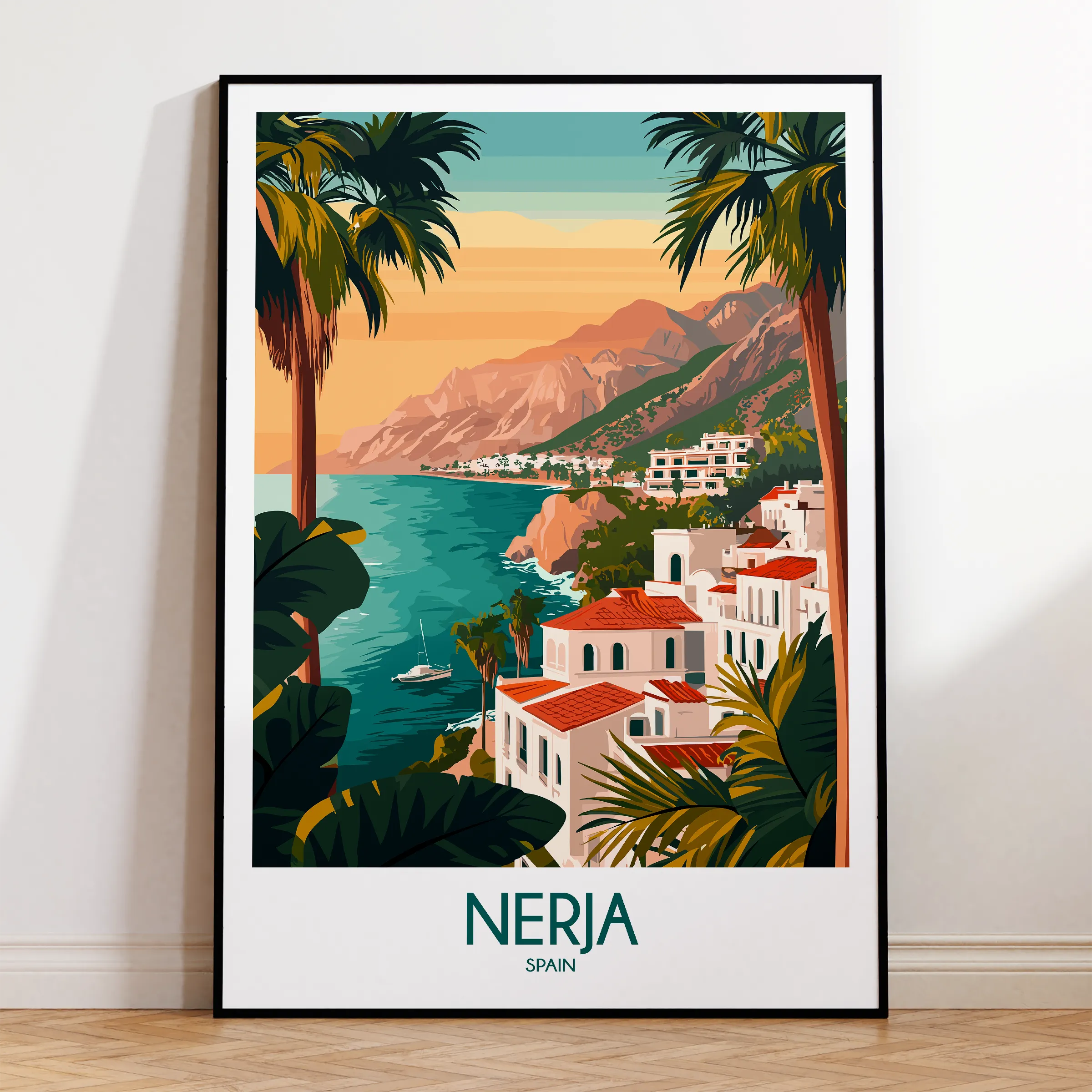 Nerja Modern Travel Poster