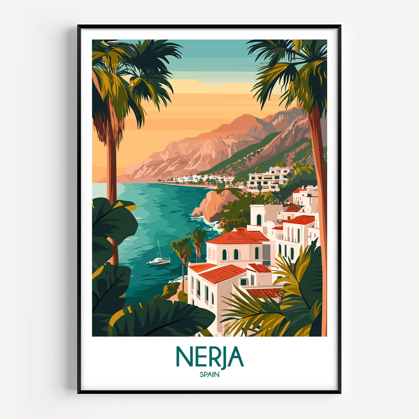 Nerja Vintage Style Print