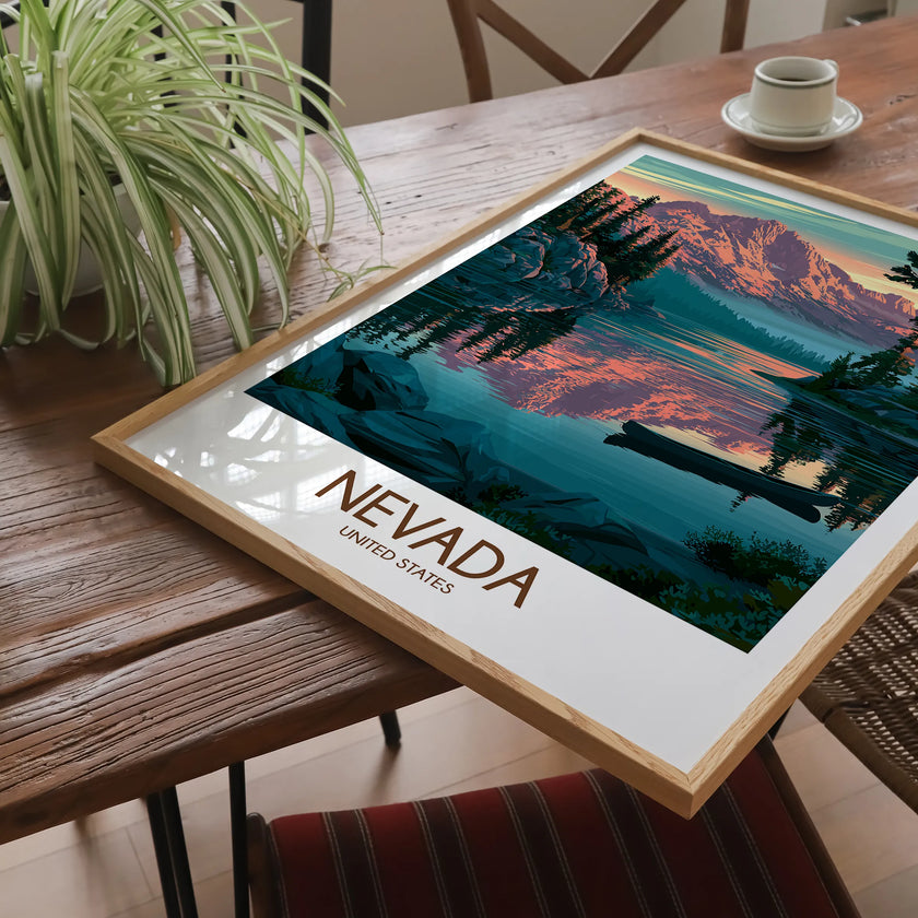 Nevada Modern Travel Poster