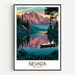 Nevada Retro Travel Illustration