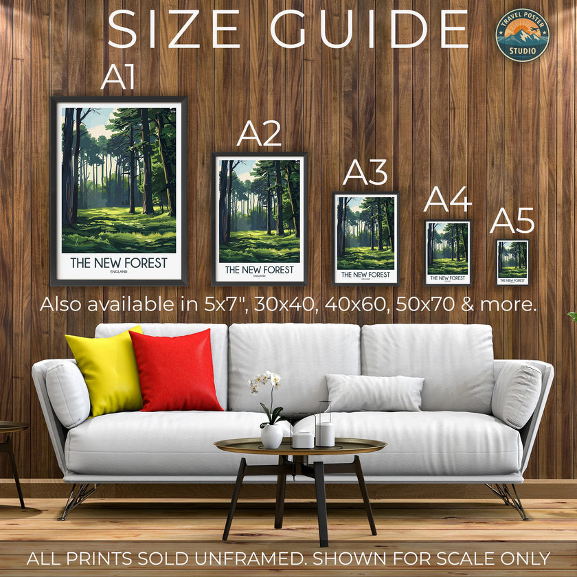 New Forest Modern Travel Poster