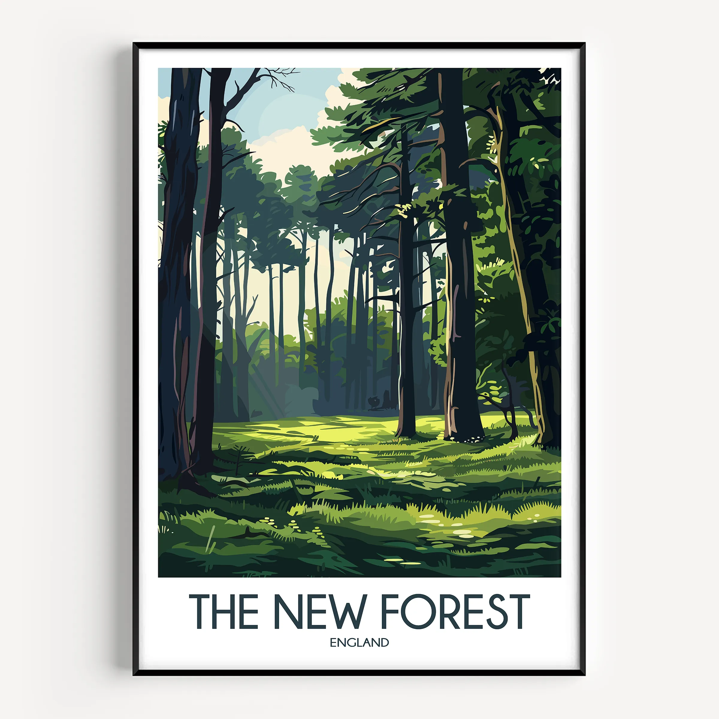 New Forest Vintage Style Print