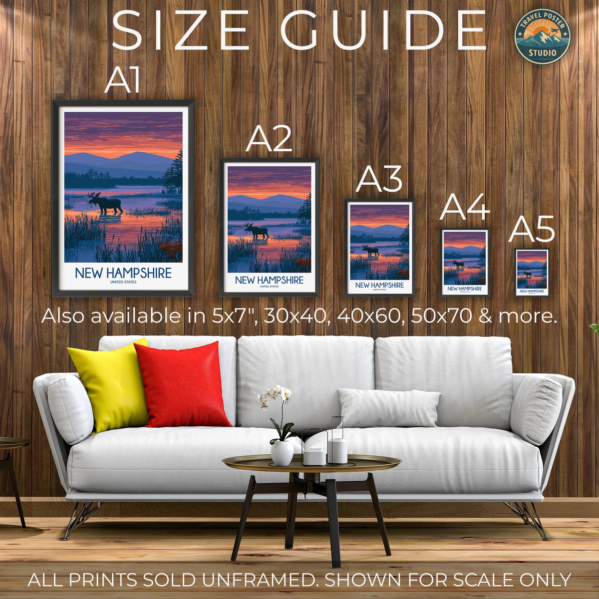 New Hampshire Destination Art Gift