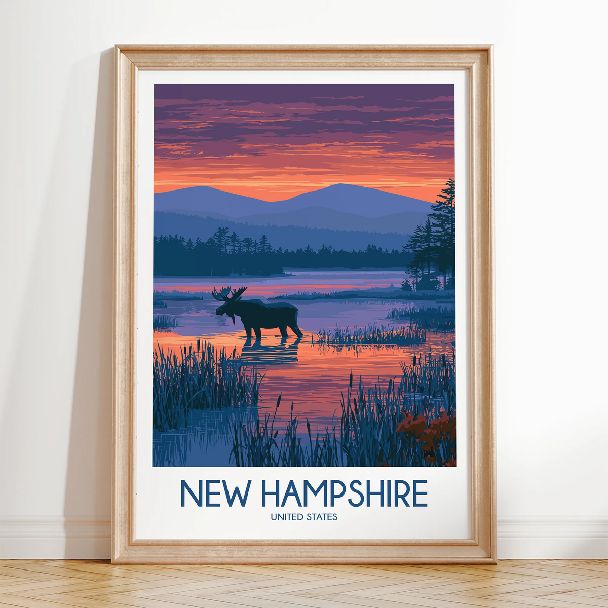 New Hampshire Minimalist Wall Art