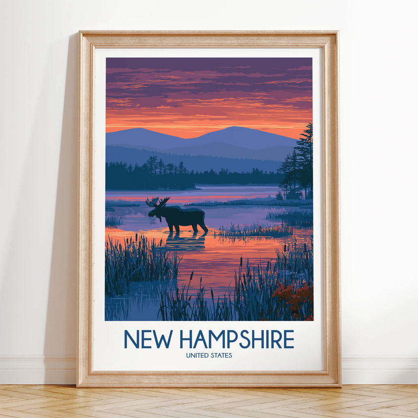 New Hampshire Minimalist Wall Art