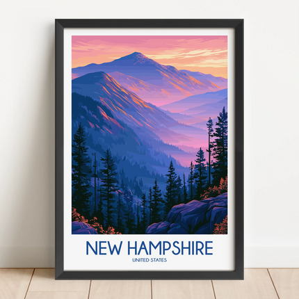 New Hampshire Modern Travel Poster