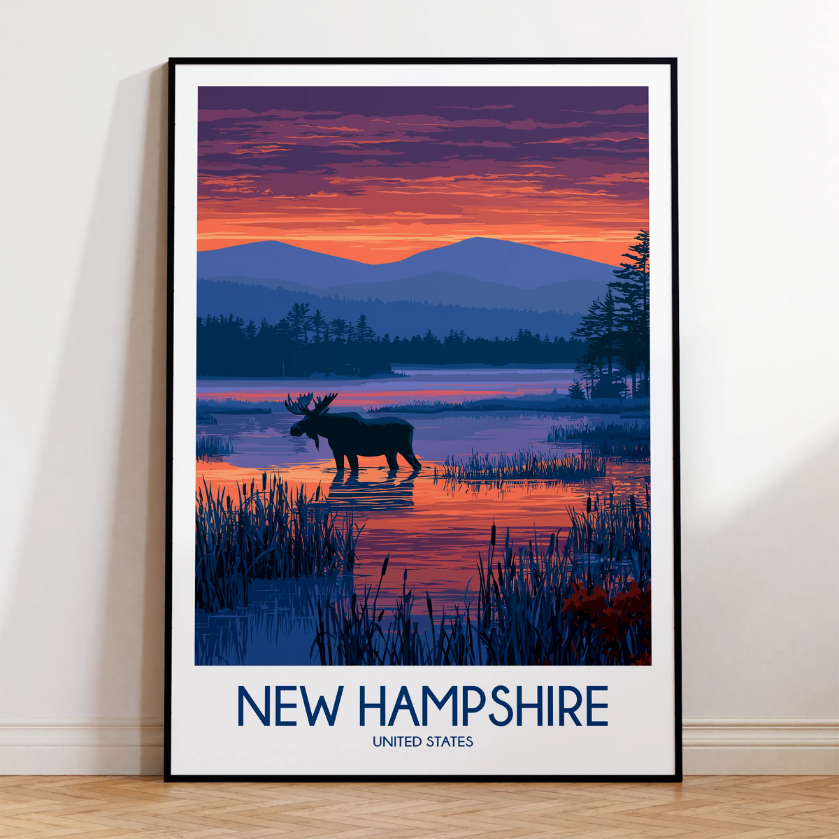 New Hampshire Modern Travel Poster