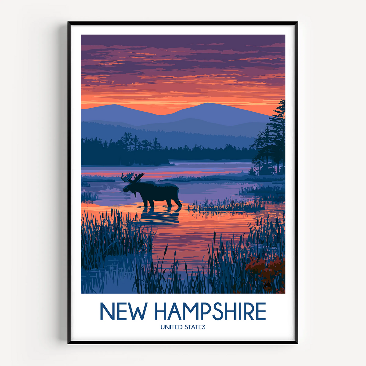 New Hampshire Souvenir Poster Print