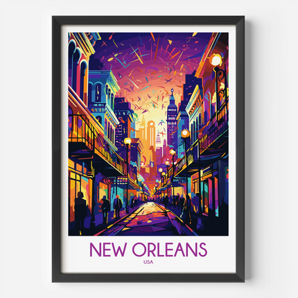 New Orleans Modern Travel Poster