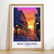 New Orleans Vintage Style Print
