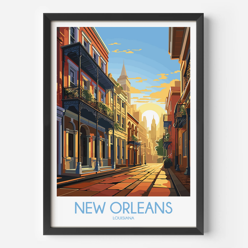 New Orleans Vintage Style Print