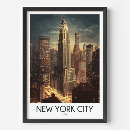 New York City Modern Travel Poster