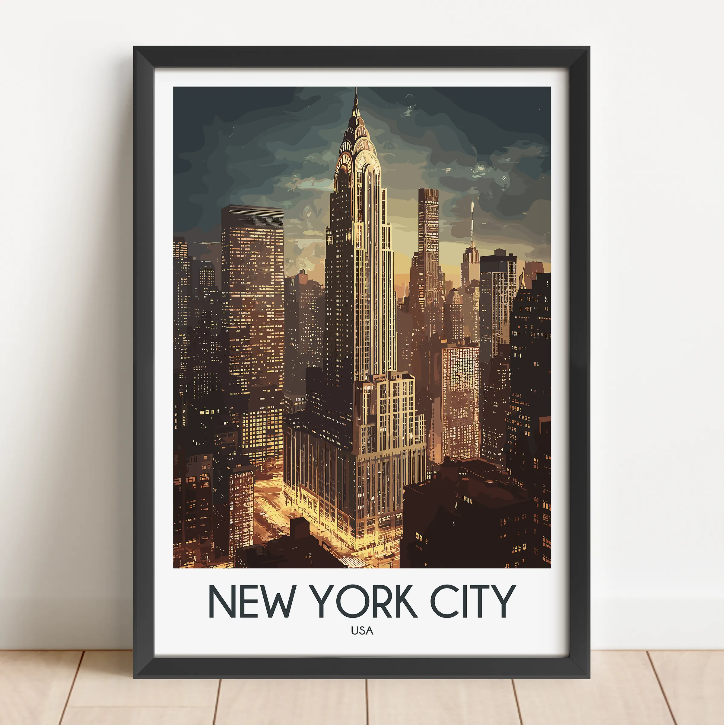 New York City Retro Travel Illustration