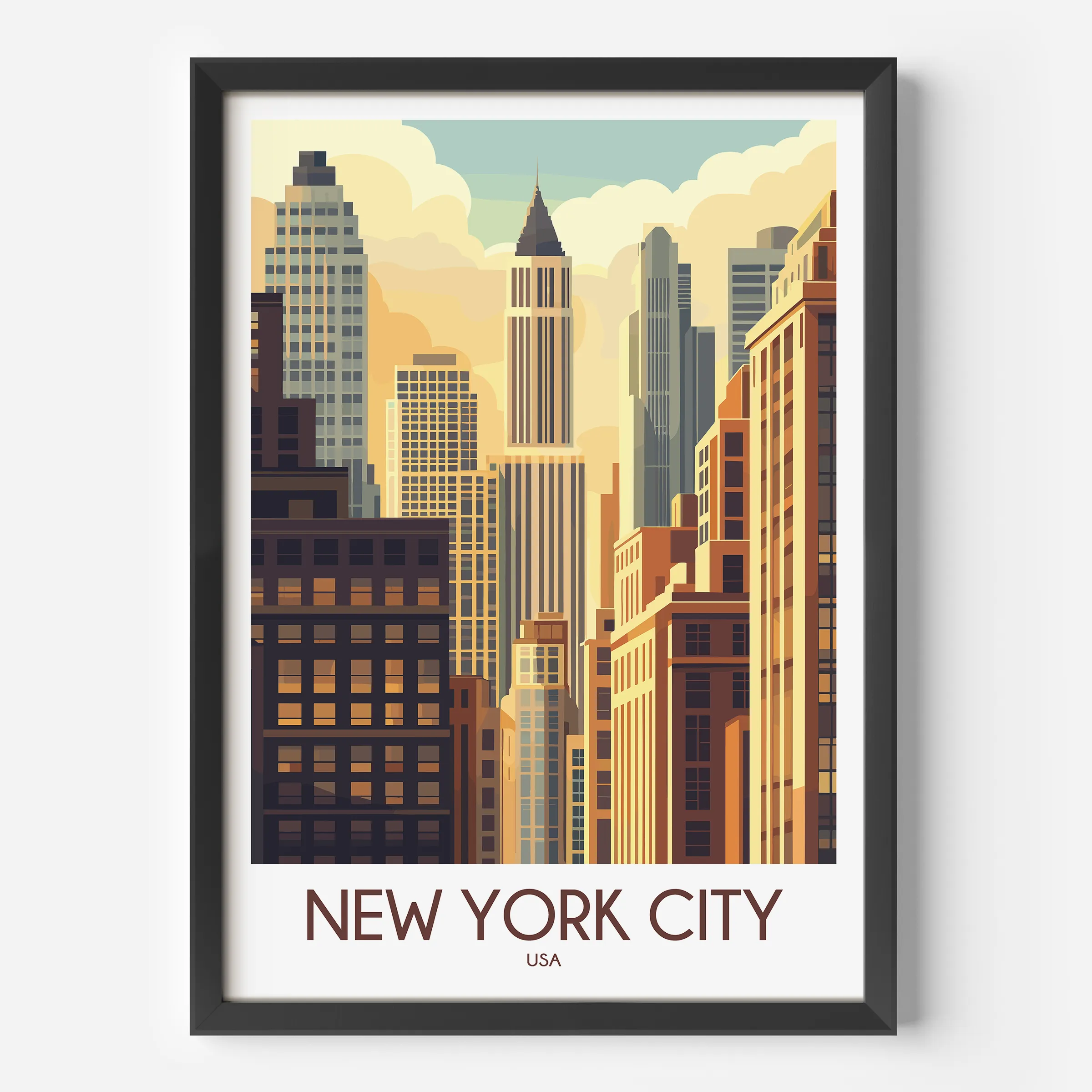 New York City Retro Travel Illustration