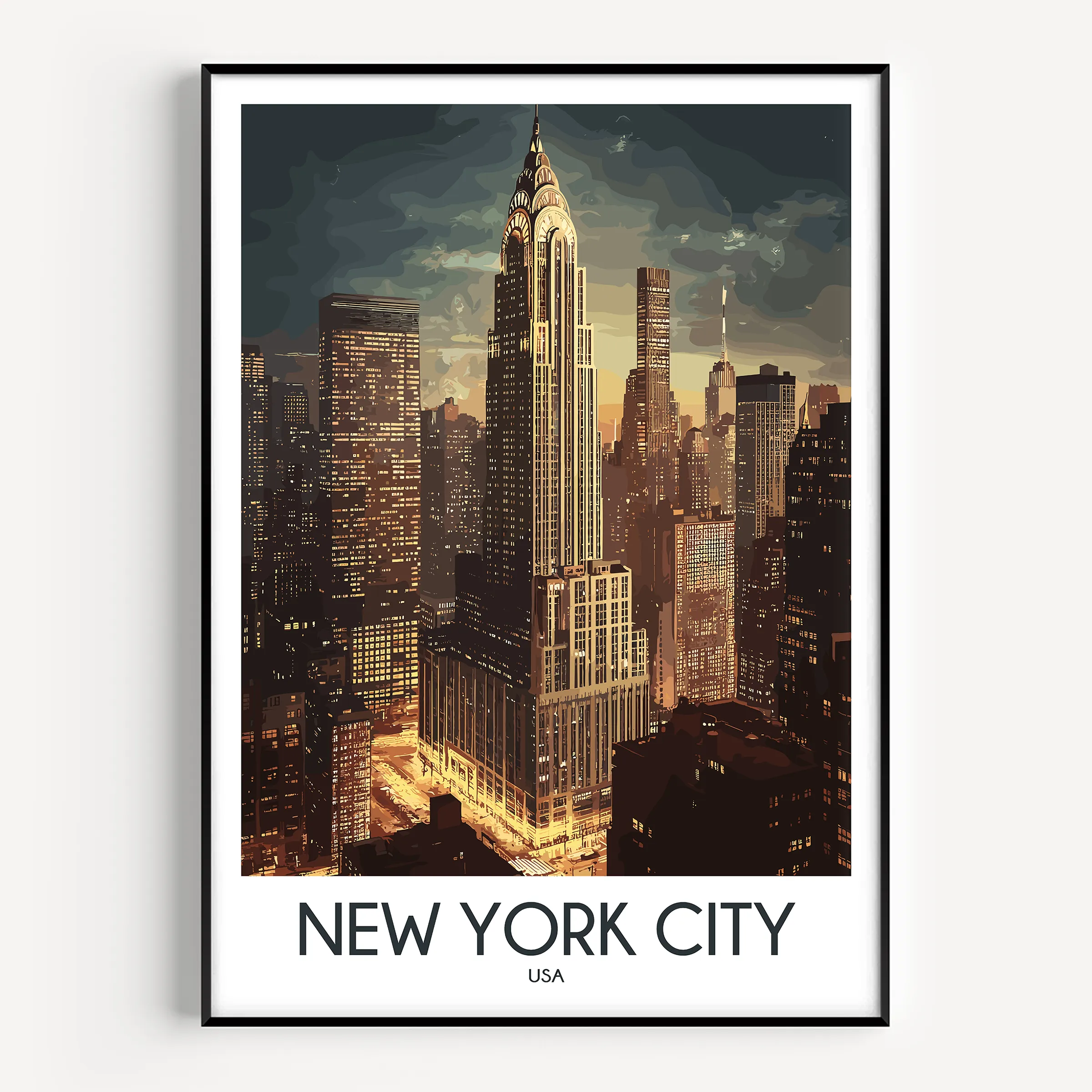 New York City Vintage Style Print