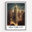 New York City Vintage Style Print