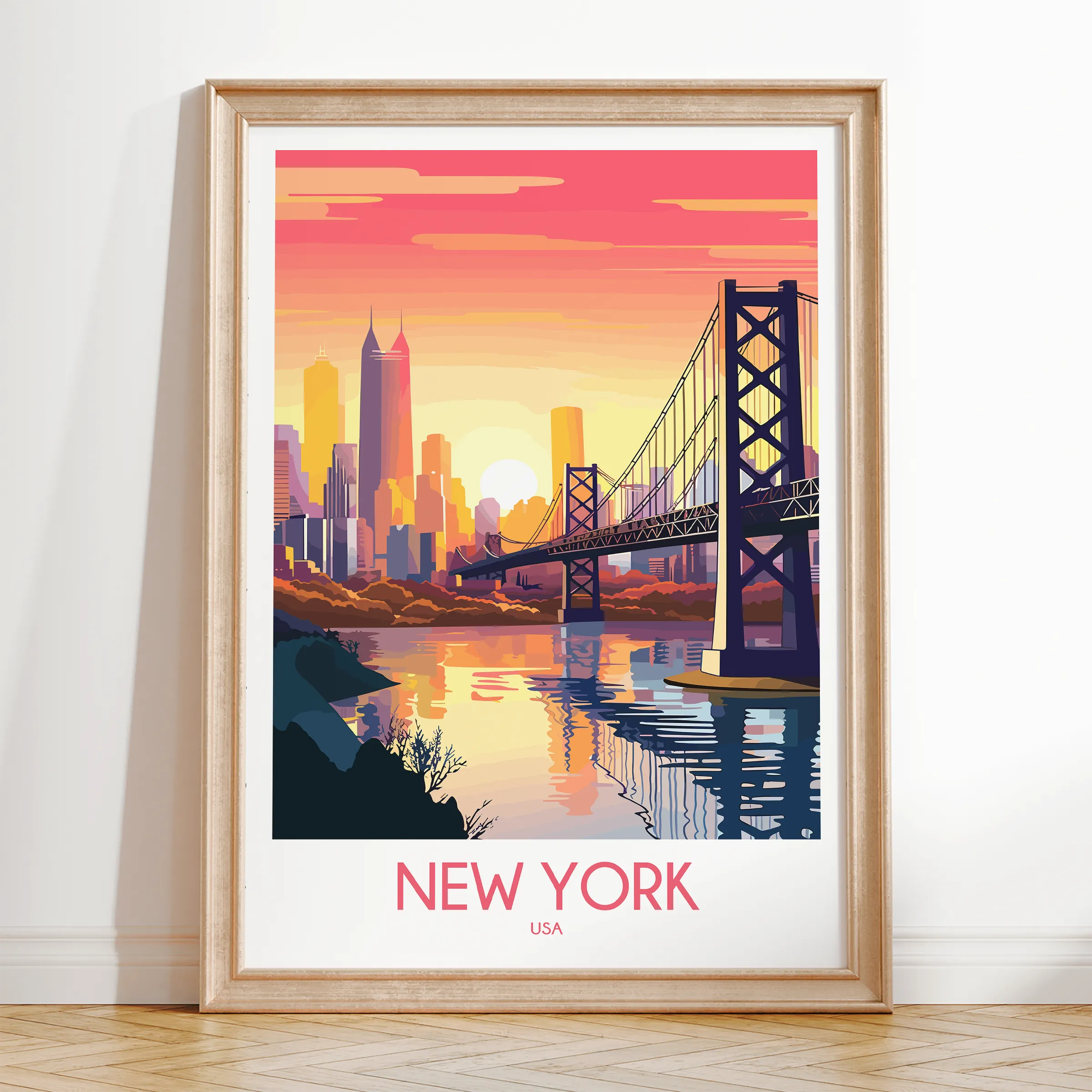 New York Retro Travel Illustration