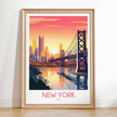 New York Retro Travel Illustration