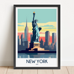 New York Retro Travel Illustration