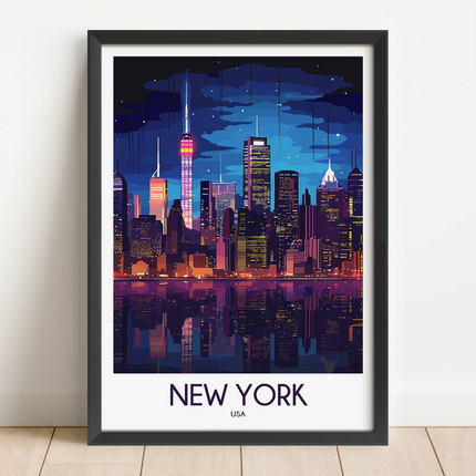 New York Retro Travel Illustration