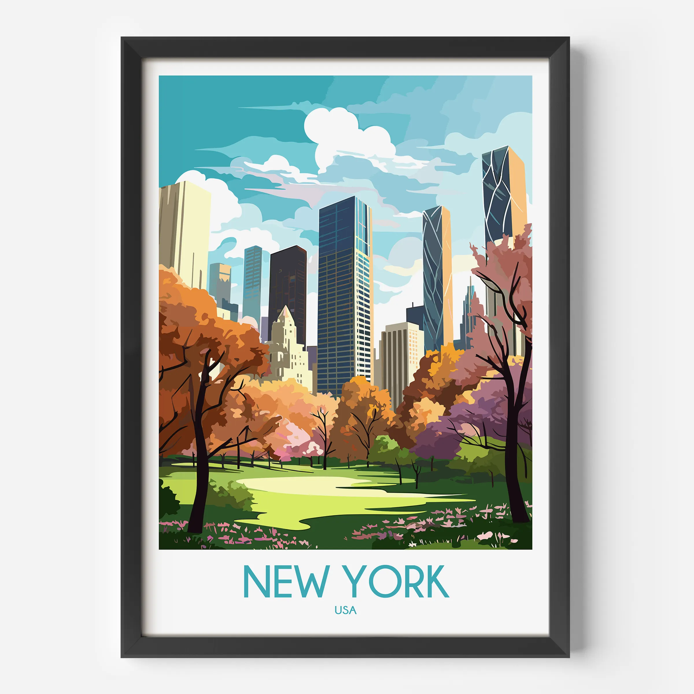 New York Retro Travel Illustration