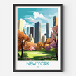 New York Retro Travel Illustration